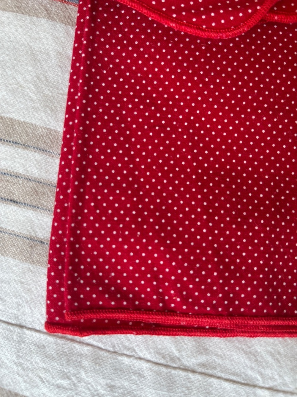Set of 4 Red Polka Dot Napkins